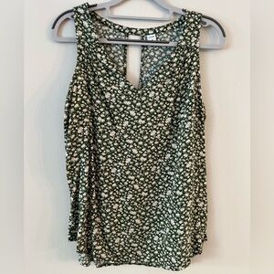 Old Navy | Women’s Green Floral Tank Top | M